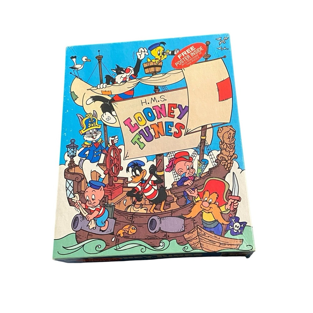 Vintage 1983 Golden H.M.S. Looney Tunes 100 Pc Puzzle Complete Bugs Bunny